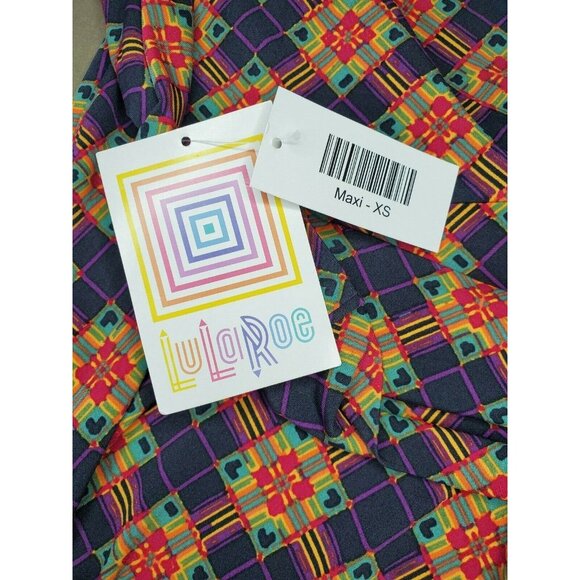 LulaRoe XS Strapless Maxi Dress, Abstract Design,Elegant Long Flare Bottom Dress - Picture 7 of 10